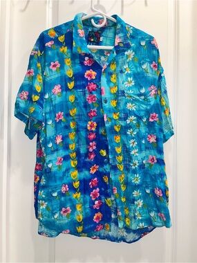 Jams World vintage floral vibrant Hawaiian shirt